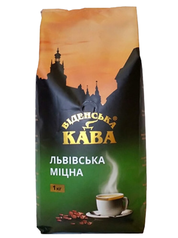 Кава Віденська кава Львівська Міцна в зернах